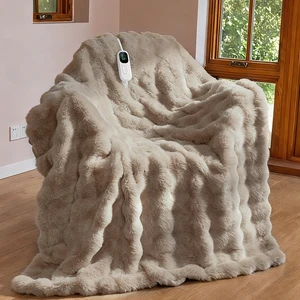 Electric Heated Blanket Throw,Faux Rabbit Fur Heating Throw Blankets | Bubble Heated Blanket,8.86ft Detachable,Fast Heating with 1-10h Auto Off Timer,Overheat Protection,Machine Washable Electric Heated Blanket Throw,Faux Rabbit Fur Heating Throw Blankets | Bubble Heated Blanket,8.86ft Detachable,Fast Heating with 1-10h Auto Off Timer,Overheat Protection,Machine Washable