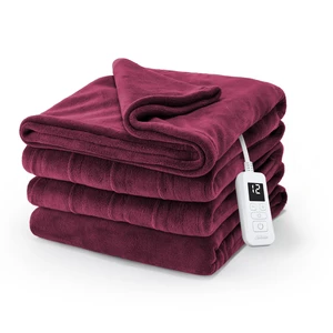Royal Luxe Microplush Heated Blanket Throw Burgundy Twin 84x62 | 12 Heat Settings, Dial Controller, 112 Hour Auto-Off, Heat-Sensing Technology, Machine Washable & ETL Certified Royal Luxe Microplush Heated Blanket Throw Burgundy Twin 84x62 | 12 Heat Settings, Dial Controller, 112 Hour Auto-Off, Heat-Sensing Technology, Machine Washable & ETL Certified