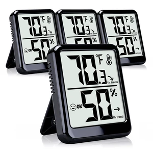 4 Pack Room Thermometer Indoor Hygrometer Humidity Gauge Meter | W/ Battery, Accurate Sensor, Monitor Temperature & Humidity, Fast Read, Easy To View, Durable Kickstand, /, Small Size 4 Pack Room Thermometer Indoor Hygrometer Humidity Gauge Meter | W/ Battery, Accurate Sensor, Monitor Temperature & Humidity, Fast Read, Easy To View, Durable Kickstand, /, Small Size