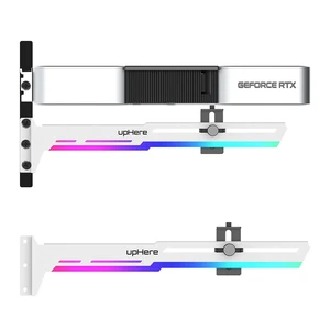 5V Addressable RGB White Graphics Card GPU Brace Support Video Card Sag Holder,Built-in 5V ARGB Strip,Adjustable Length and Height Support,G276WTARGB 5V Addressable RGB White Graphics Card GPU Brace Support Video Card Sag Holder,Built-in 5V ARGB Strip,Adjustable Length and Height Support,G276WTARGB