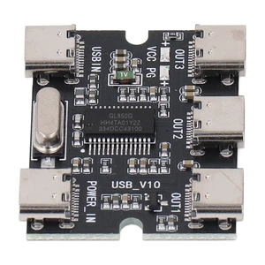 USB 2.0 Hub Expansion Module with Plug,5V 1 in 3 Out Type C Interface Play for Accessory, Play Chip Hub Plug Interface USB 2.0 Hub Expansion Module with Plug,5V 1 in 3 Out Type C Interface Play for Accessory, Play Chip Hub Plug Interface