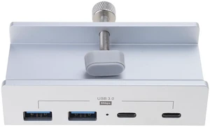 USB Type C Concentrator Clamp Type Aluminum Alloy 4-Port USB3.0 Data Transfer Adapter Splitter for Desktop, Phones Clamp USB Dock USB Type C Concentrator Clamp Type Aluminum Alloy 4-Port USB3.0 Data Transfer Adapter Splitter for Desktop, Phones Clamp USB Dock