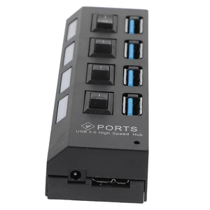 1Pc USB Port Hub with Independent High Speed USB Splitter for Laptops and Devices Overload Protection Concentrator Black US Plug 1Pc USB Port Hub with Independent High Speed USB Splitter for Laptops and Devices Overload Protection Concentrator Black US Plug