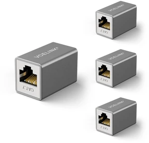 Cat7 Ethernet Coupler, Female to Female, Silver Grey, 2-Pack | PoE SupportShielded RJ45 CouplerCAT7/CAT6A/CAT6Female to Female Connector2-Pack, Silver Cat7 Ethernet Coupler, Female to Female, Silver Grey, 2-Pack | PoE SupportShielded RJ45 CouplerCAT7/CAT6A/CAT6Female to Female Connector2-Pack, Silver