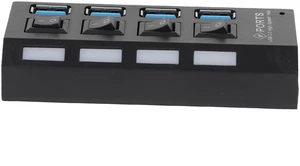 Port High Speed Hub with Independent USB Concentrator for Laptop and Gaming Overload Protection USB Extender with External Power Support Black US Plug Port High Speed Hub with Independent USB Concentrator for Laptop and Gaming Overload Protection USB Extender with External Power Support Black US Plug