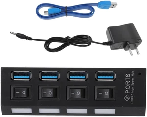 1Pc USB Hub Port High Speed USB Concentrator with Overload Protection Compatible with USB for Laptop and More Black US Plug 1Pc USB Hub Port High Speed USB Concentrator with Overload Protection Compatible with USB for Laptop and More Black US Plug