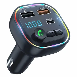 Wireless Car Adapter, USB-C Car Audio Transmitter with 40W Fast Charging, Bluetooth FM Transmitter for Cars, Supports Hands-Free Calls, MP3 Playback via USB/TF Card Wireless Car Adapter, USB-C Car Audio Transmitter with 40W Fast Charging, Bluetooth FM Transmitter for Cars, Supports Hands-Free Calls, MP3 Playback via USB/TF Card