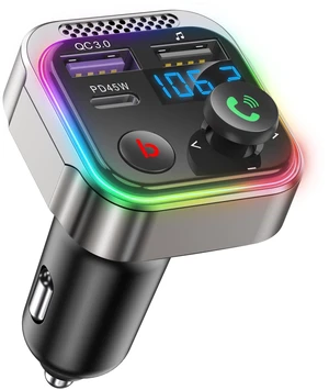 Bluetooth 5.4 Car Adapter, Wireless FM Transmitter with Deep Bass Player, 63W Fast Charging Bluetooth Adapter for Car, Hands-Free Calling & Audio Receiver, MP3 Music Player Bluetooth 5.4 Car Adapter, Wireless FM Transmitter with Deep Bass Player, 63W Fast Charging Bluetooth Adapter for Car, Hands-Free Calling & Audio Receiver, MP3 Music Player