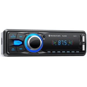 Car Radio with Bluetooth 5.0, Single DIN Car Stereo Bluetooth | with FM and Hands-Free Calling, 1 DIN Radio with 2.1A Charging Port, 2 USB/AUX/TF Card/MP3/WMA/WAV Player, No CD/DVD Player Car Radio with Bluetooth 5.0, Single DIN Car Stereo Bluetooth | with FM and Hands-Free Calling, 1 DIN Radio with 2.1A Charging Port, 2 USB/AUX/TF Card/MP3/WMA/WAV Player, No CD/DVD Player