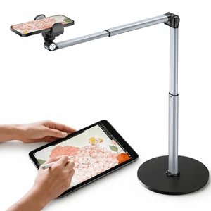 Overhead Phone Stand, 2-Section Telescopic Aluminum Arm | For Cooking, Crafting, Filming & Painting, 360° Adjustable Arm, Overhead Phone Holder for Recording, Perfect for Creators Overhead Phone Stand, 2-Section Telescopic Aluminum Arm | For Cooking, Crafting, Filming & Painting, 360° Adjustable Arm, Overhead Phone Holder for Recording, Perfect for Creators