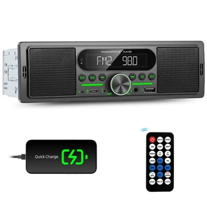 Single Din Car Stereo Radio Bluetooth Multimedia Car Audio Receivers with Digital LCD Display AM/FM Car Radio Dual USB/Type-C/AUX-in MP3 Player Lossless Sound Quality Quick Charge+ Remote Single Din Car Stereo Radio Bluetooth Multimedia Car Audio Receivers with Digital LCD Display AM/FM Car Radio Dual USB/Type-C/AUX-in MP3 Player Lossless Sound Quality Quick Charge+ Remote