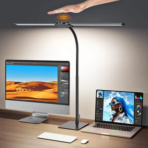 LED Desk Lamp for Home Office, 18W 2000LM Dimmable Light, Black | Focused & Wide-Area Dual-Light, 360° Gooseneck, 5 Color Temp & 10 Brightness, Flicker-Free Eye-Caring Light for Study & Craft LED Desk Lamp for Home Office, 18W 2000LM Dimmable Light, Black | Focused & Wide-Area Dual-Light, 360° Gooseneck, 5 Color Temp & 10 Brightness, Flicker-Free Eye-Caring Light for Study & Craft
