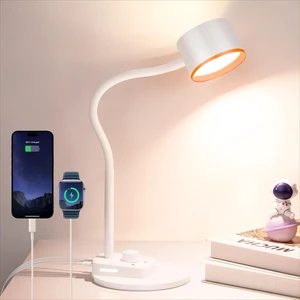 LED Desk Lamp, 1200LM for Home Office,5 Colors Fully Dimmable White | Reading Lamp with USB C + A Charging Ports, 12W Gooseneck Lamp, Metal Small Table Lamps for Bedroom Living Room LED Desk Lamp, 1200LM for Home Office,5 Colors Fully Dimmable White | Reading Lamp with USB C + A Charging Ports, 12W Gooseneck Lamp, Metal Small Table Lamps for Bedroom Living Room