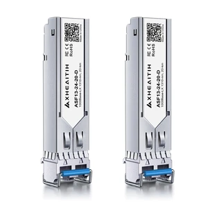 2 Pack 1.25G LC 20KM 1310nm SMF Single Mode Transceiver 1000Base-LX Module | for Cisco, Broadcom, Fortinet, Netgear, D-Link, Meraki, Supermicro, MikroTik, F5, QNAP, Mellanox 2 Pack 1.25G LC 20KM 1310nm SMF Single Mode Transceiver 1000Base-LX Module | for Cisco, Broadcom, Fortinet, Netgear, D-Link, Meraki, Supermicro, MikroTik, F5, QNAP, Mellanox