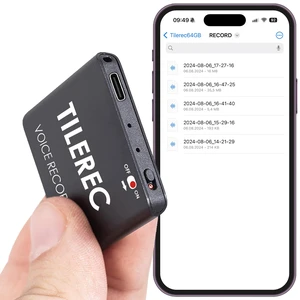 TileRec Voice Activated Recorder 1160 Hours Digital Dictaphone with Direct Playback, USB-C, Metal Body 64GB Portable Audio Recorder for Meetings & Lectures TileRec Voice Activated Recorder 1160 Hours Digital Dictaphone with Direct Playback, USB-C, Metal Body 64GB Portable Audio Recorder for Meetings & Lectures