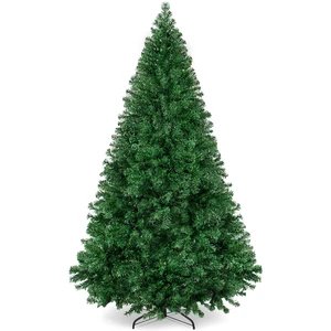 Artificial Christmas Tree, 4.5ft Premium Unlit Pine Design, Dense Branches Realistic Holiday Décor w/Easy Assembly - Green Artificial Christmas Tree, 4.5ft Premium Unlit Pine Design, Dense Branches Realistic Holiday Décor w/Easy Assembly - Green