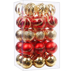 Christmas Ball Ornaments, 30 pcs 2.36" Shatterproof Baubles Set Red and Gold for Xmas Tree Decorations, Hanging Ornaments for Wedding Party Christmas Ball Ornaments, 30 pcs 2.36" Shatterproof Baubles Set Red and Gold for Xmas Tree Decorations, Hanging Ornaments for Wedding Party