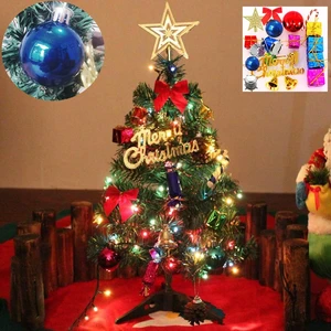 Mini Christmas Tree Small Christmas Tree with LED Lights Ornaments Tabletop Artificial Christmas Decorations Indoor Christmas Decor 24"/60cm Mini Christmas Tree Small Christmas Tree with LED Lights Ornaments Tabletop Artificial Christmas Decorations Indoor Christmas Decor 24"/60cm
