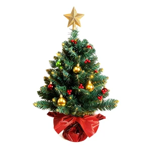 24 Inch Tabletop Christmas Tree, Artificial Mini Xmas Pine Tree with LED String Lights and Ornaments,Christmas Decoration Tree Decor 24 Inch Tabletop Christmas Tree, Artificial Mini Xmas Pine Tree with LED String Lights and Ornaments,Christmas Decoration Tree Decor