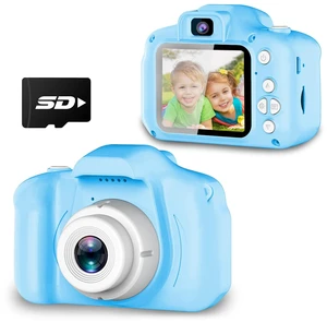 Upgraded Kids Selfie Camera, HD Digital Video Camera for Kids-Blue | Christmas Birthday Gifts for Boys Age 3-9, Toddler Camera with Dual Lens, SD Card, Lanyard, Shockproof, Portable Creative Toy Upgraded Kids Selfie Camera, HD Digital Video Camera for Kids-Blue | Christmas Birthday Gifts for Boys Age 3-9, Toddler Camera with Dual Lens, SD Card, Lanyard, Shockproof, Portable Creative Toy