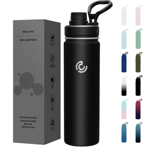 Sports Water Bottle 22oz, Insulated Water Bottle with Handle,Stainless Steel,Simple Modern,Suitable for Travel, School, Boy, Girl(Black) Sports Water Bottle 22oz, Insulated Water Bottle with Handle,Stainless Steel,Simple Modern,Suitable for Travel, School, Boy, Girl(Black)