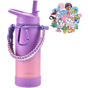 Kids Water Bottle for School, 16oz Insulated Stainless Steel Water Bottle Kids with Straw Lid for GirlsPurple/Pink Kids Water Bottle for School, 16oz Insulated Stainless Steel Water Bottle Kids with Straw Lid for GirlsPurple/Pink