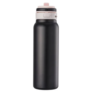 24 oz Insulated Water Bottle, 2-in-1 Stainless Steel with Straw and Spout, Leak Proof,Fits in Car Cup Holder, 304 Stainless Steel with Wide Mouth, Great for Sports, Travel, Work (Black) 24 oz Insulated Water Bottle, 2-in-1 Stainless Steel with Straw and Spout, Leak Proof,Fits in Car Cup Holder, 304 Stainless Steel with Wide Mouth, Great for Sports, Travel, Work (Black)