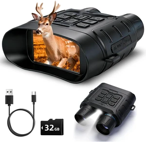 Night Vision Binoculars for Adult Hunting 4K Infrared Night Vision with 5200mAh Battery, 12x Zoom, and 32GB TF Card; Ideal Hunting Gear and Camping Gift for Men Night Vision Binoculars for Adult Hunting 4K Infrared Night Vision with 5200mAh Battery, 12x Zoom, and 32GB TF Card; Ideal Hunting Gear and Camping Gift for Men