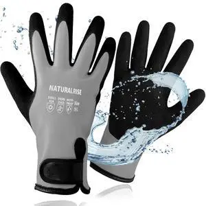 100% Waterproof Gloves for Men & Women,Winter Work Gloves for Cold Weather,Waterproof Work Gloves with Grip,Winter Freezer Gloves for Working,Gardening, Fishing, Construction Worker (Grey,Large) 100% Waterproof Gloves for Men & Women,Winter Work Gloves for Cold Weather,Waterproof Work Gloves with Grip,Winter Freezer Gloves for Working,Gardening, Fishing, Construction Worker (Grey,Large)