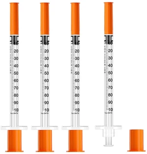 1ml 31g 8mm syringe with needle, individually packaged, 10 syringes per pack 1ml 31g 8mm syringe with needle, individually packaged, 10 syringes per pack