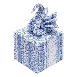 Blue Floral Cocktail Napkins For Wedding Party Birthday With 2 Layers, Paper Luncheon Napkin, 13x13 Inch (20) Blue Floral Cocktail Napkins For Wedding Party Birthday With 2 Layers, Paper Luncheon Napkin, 13x13 Inch (20)