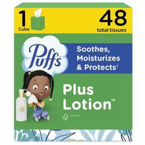 Facial Tissues Plus Lotion, 1 Cube Box, 48 Facial Tissues per Box, Allergies and Colds (Packaging May Vary) Facial Tissues Plus Lotion, 1 Cube Box, 48 Facial Tissues per Box, Allergies and Colds (Packaging May Vary)
