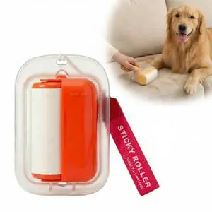 Portable Lint Roller with Hand Strap - Reusable Pet Hair Remover,Red | Extra sticky mini lint remover for dog & cat fur, clothes, and bags. Compact travel design with convenient wrist strap. Portable Lint Roller with Hand Strap - Reusable Pet Hair Remover,Red | Extra sticky mini lint remover for dog & cat fur, clothes, and bags. Compact travel design with convenient wrist strap.