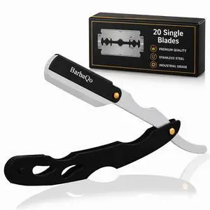 Straight Razor - Straight Razors for Men, Professional Barber Razor with 20 Sinlge Blades, 100% Stainless Steel Straight Razor for Close Shaving Straight Razor - Straight Razors for Men, Professional Barber Razor with 20 Sinlge Blades, 100% Stainless Steel Straight Razor for Close Shaving