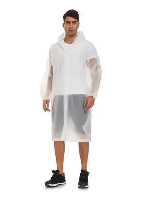 Extra Long Rain Ponchos for Adults - EVA Rain Coats Waterproof Unisex Rain Jacket with Drawstring Hood (1Pack, White, Universal) Extra Long Rain Ponchos for Adults - EVA Rain Coats Waterproof Unisex Rain Jacket with Drawstring Hood (1Pack, White, Universal)