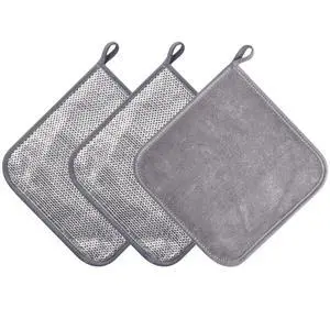 2-Layer Wire Dish Cloths for Washing Dishes Dish Washing Rags for Kitchen | 8"X8" one side wire dishcloth for stratch another side soft dish rags for wipe and cleaning 2-Layer Wire Dish Cloths for Washing Dishes Dish Washing Rags for Kitchen | 8"X8" one side wire dishcloth for stratch another side soft dish rags for wipe and cleaning