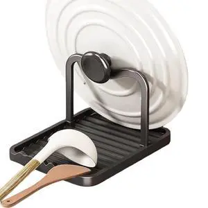 Plastic Spoon and Pot Lid Holder | Spoon Rest, Heat-Resistant, Multifunctional Spatula Holder, For Stovetop/Kitchen Counter Plastic Spoon and Pot Lid Holder | Spoon Rest, Heat-Resistant, Multifunctional Spatula Holder, For Stovetop/Kitchen Counter