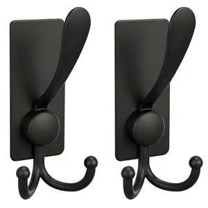 Hievil 2 Pack Adhesive Hooks, 8lb Stainless Steel Sticky Towel Hooks Hievil 2 Pack Adhesive Hooks, 8lb Stainless Steel Sticky Towel Hooks