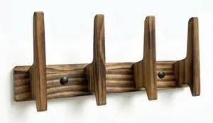 Coat Rack Wall Mount, 12 Inch Rustic Wood Wall Hooks for Hanging, Mortise and Tenon Coat Hooks, Wall Hooks for Coats, Hat Rack, Bag Hanger, Key Holder, Towel Rack for Bathroom (Brown) Coat Rack Wall Mount, 12 Inch Rustic Wood Wall Hooks for Hanging, Mortise and Tenon Coat Hooks, Wall Hooks for Coats, Hat Rack, Bag Hanger, Key Holder, Towel Rack for Bathroom (Brown)