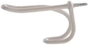 Wire Coat and Hat Hook White Vinyl -2 Pack Wire Coat and Hat Hook White Vinyl -2 Pack