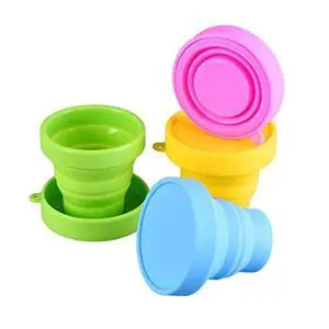 Collapsible Cup Compact Silicone, Reusable Food Grade Folding Mug with Lids, Expandable Retractable Drinking Set, Portable, Pocket Size for Outdoor Camping Travel and Hiking Collapsible Cup Compact Silicone, Reusable Food Grade Folding Mug with Lids, Expandable Retractable Drinking Set, Portable, Pocket Size for Outdoor Camping Travel and Hiking