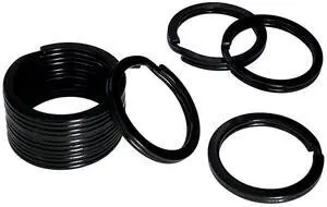 10 Pieces of 1-inch Flat Key Rings - Metal Keychain Rings, Split Keyrings, Flat O-Ring for Home, Car, Office Keys Attachment (Black) 10 Pieces of 1-inch Flat Key Rings - Metal Keychain Rings, Split Keyrings, Flat O-Ring for Home, Car, Office Keys Attachment (Black)