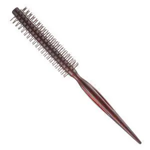 Small Round Hair Brush for Styling Bangs | 1.2 Inch Diameter Natural Wood Body Volumizing Blowout Comb wity Nylon Bristels, for Thin Short Hair Small Round Hair Brush for Styling Bangs | 1.2 Inch Diameter Natural Wood Body Volumizing Blowout Comb wity Nylon Bristels, for Thin Short Hair