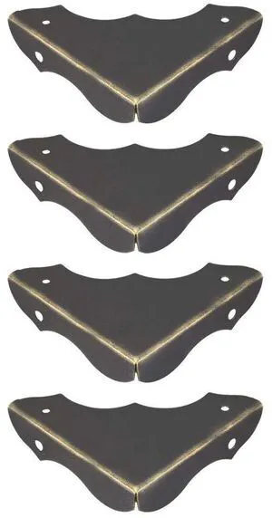 Metal Desk Corner Protectors Table Edge Cover Guard 40x40x9mm Bronze Tone 4pcs Metal Desk Corner Protectors Table Edge Cover Guard 40x40x9mm Bronze Tone 4pcs