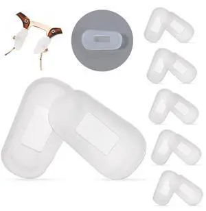 Nose Pads Covers Soft Silicone Nose Pads Slip-on Eyeglasses Nose Bridge Pads Anti-Slip Nose Guards White Anti Slip Nose Pads for Glasses Repair Kit (5 Pairs) Nose Pads Covers Soft Silicone Nose Pads Slip-on Eyeglasses Nose Bridge Pads Anti-Slip Nose Guards White Anti Slip Nose Pads for Glasses Repair Kit (5 Pairs)