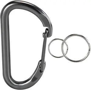 JLDAdornGo Carabiner Clip Bag Clips Keychain Key Ring Chain Self-Locking Heavy Duty Holder for Keys/Pet Tags/Camping Gear Zinc Alloy Carabiners 2.36 in Durable Waterproof Gunmetal Grey JLDAdornGo Carabiner Clip Bag Clips Keychain Key Ring Chain Self-Locking Heavy Duty Holder for Keys/Pet Tags/Camping Gear Zinc Alloy Carabiners 2.36 in Durable Waterproof Gunmetal Grey