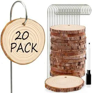 20Pcs Wooden Plant Labels with Marker Pen - Natural Wood Garden Markers, Plant Sign Tags for Flowers, Herbs, Potted Plants - Includes Stainless Steel Stakes & Waterproof Pen 20Pcs Wooden Plant Labels with Marker Pen - Natural Wood Garden Markers, Plant Sign Tags for Flowers, Herbs, Potted Plants - Includes Stainless Steel Stakes & Waterproof Pen