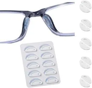 Nose Pads-Upgraded Soft Silicone Adhesive Glasses Nose Pad, Anti-Slip Nose Pads for Glasses Full Plastic Frames Sunglasses (5 Clear Pairs) Nose Pads-Upgraded Soft Silicone Adhesive Glasses Nose Pad, Anti-Slip Nose Pads for Glasses Full Plastic Frames Sunglasses (5 Clear Pairs)