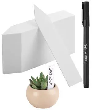 Plastic Plant Labels, 100 Pcs, 4, White | Plant Markers and Labels for Outdoor Garden Waterproof, Plant Name Tags, Planting Sticks for Seeds Plastic Plant Labels, 100 Pcs, 4, White | Plant Markers and Labels for Outdoor Garden Waterproof, Plant Name Tags, Planting Sticks for Seeds
