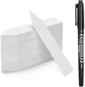 KINGLAKE 100 Pcs 4 Inch Plastic Plant Garden Labels Pot Marker Nursery Garden Stake Tags White KINGLAKE 100 Pcs 4 Inch Plastic Plant Garden Labels Pot Marker Nursery Garden Stake Tags White